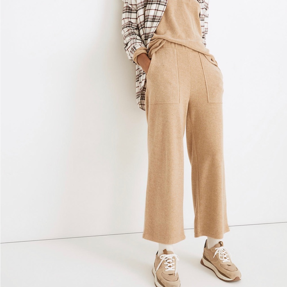 NWT Madewell MWL Cozybrushed Wide Leg Straight Sweatpants
